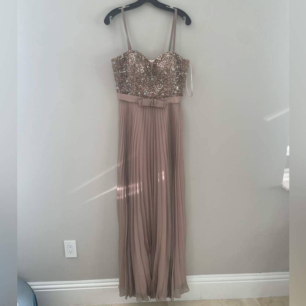 Mauve Pleated Gown Size 8